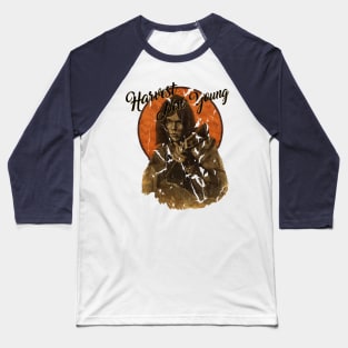 Harvest || Neil Young || cracked Baseball T-Shirt